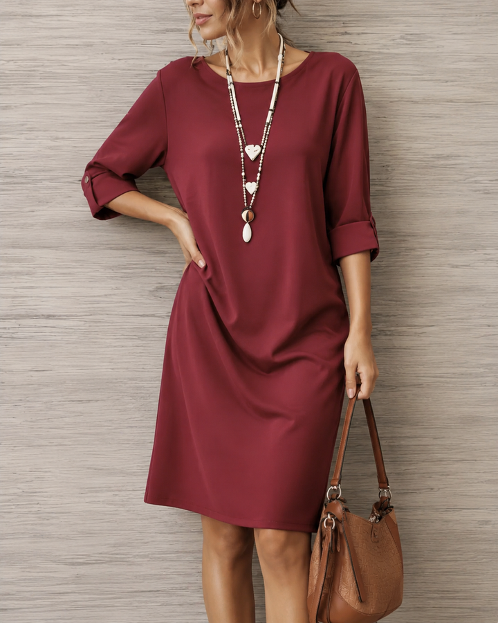 Abito Midi Svasato Elegante Da Donna