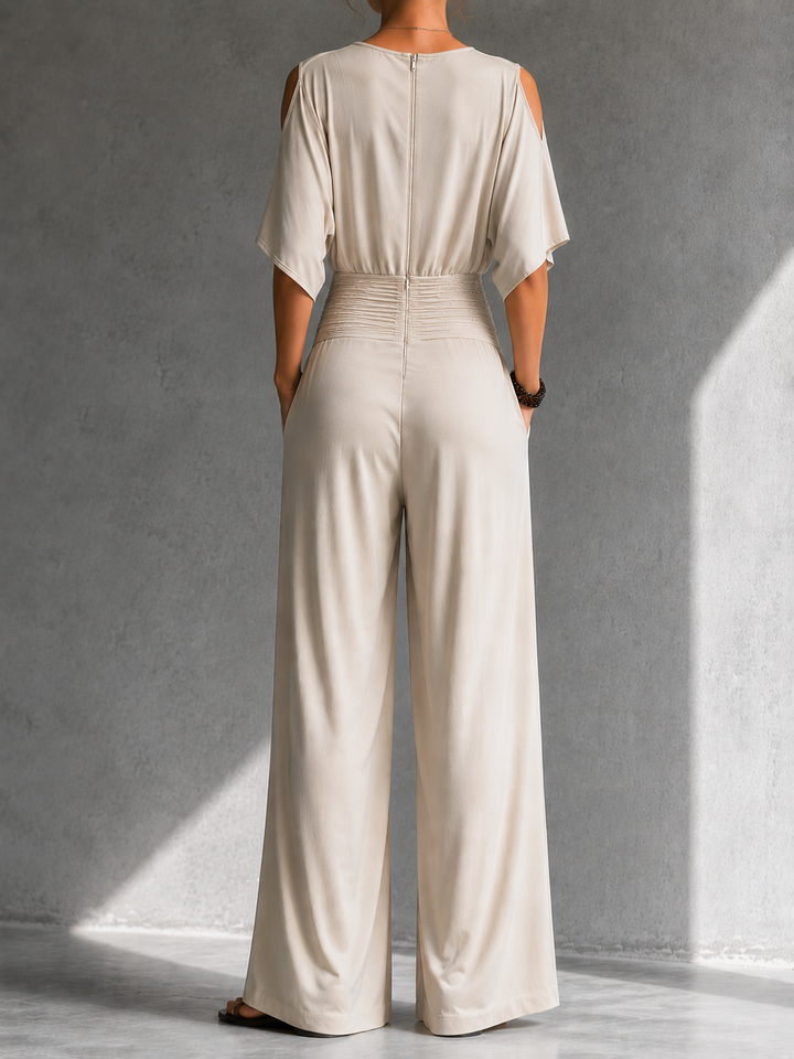 Completo Con Top Incrociato E Pantaloni Larghi Da Donna