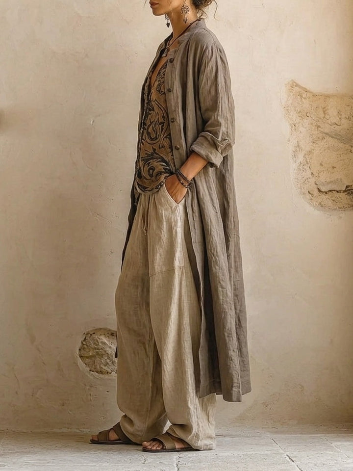 Completo 3 Pezzi Boho Stampato Da Donna