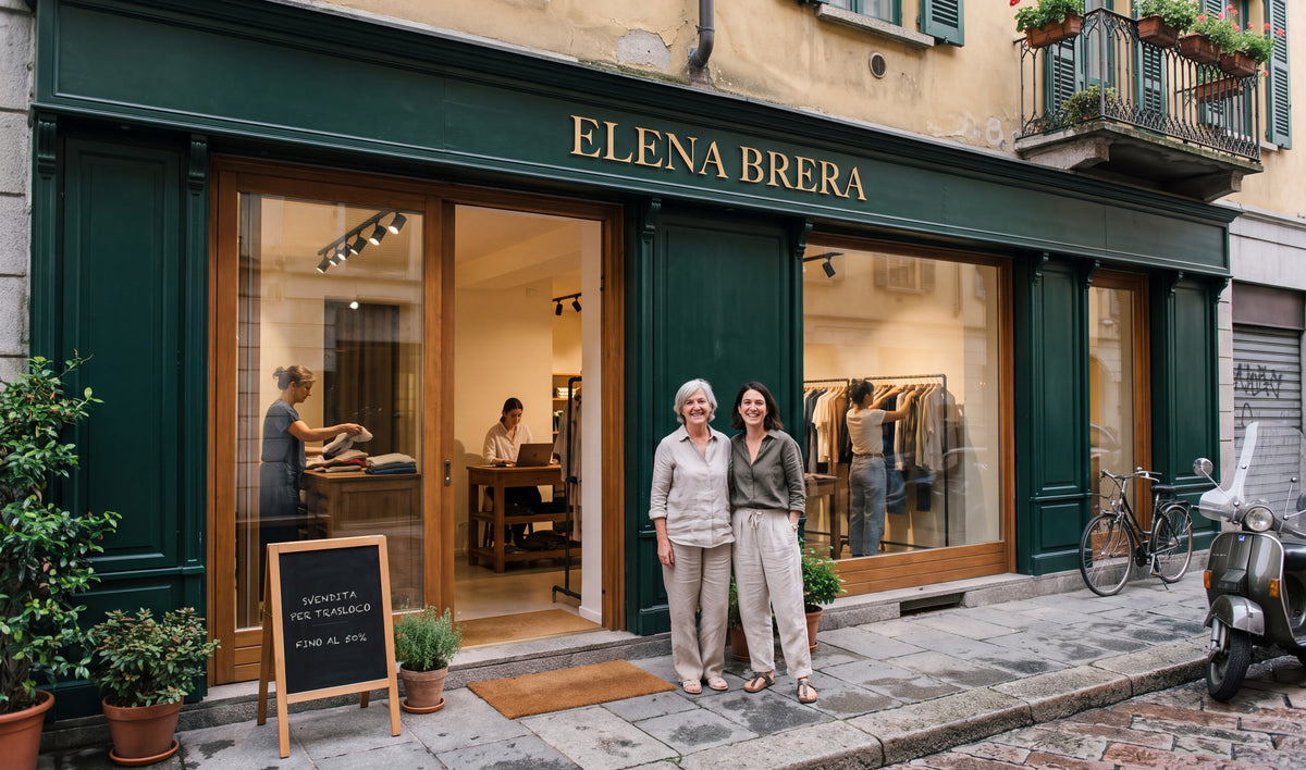 La boutique Elena Brera nel quartiere Brera a Milano