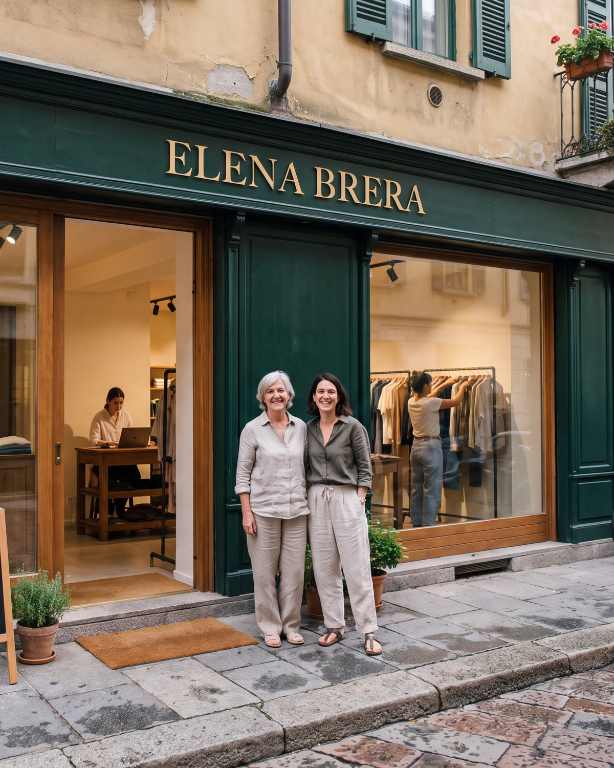 La boutique Elena Brera nel quartiere Brera a Milano