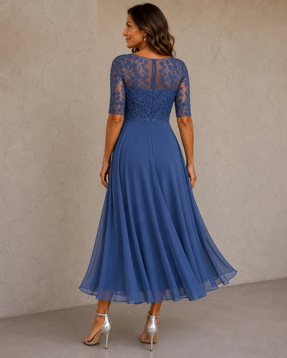 Abito Elegante Da Cerimonia Svasato Da Donna