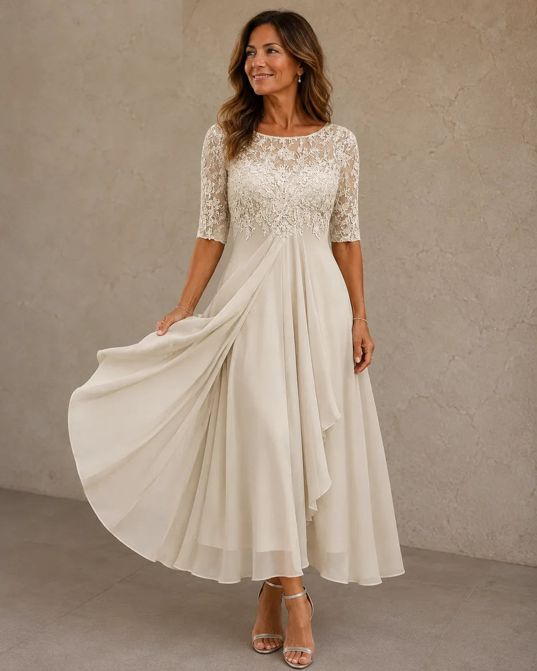 Abito Elegante Da Cerimonia Svasato Da Donna