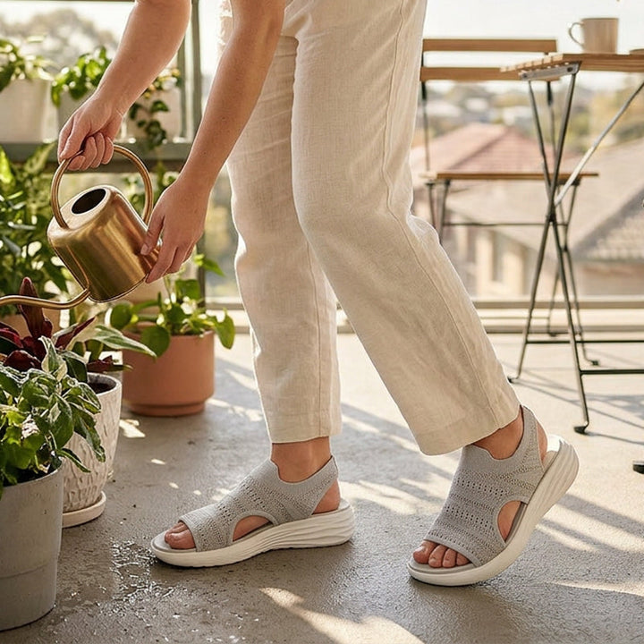 Sandali Con Plateau Traspiranti Da Donna